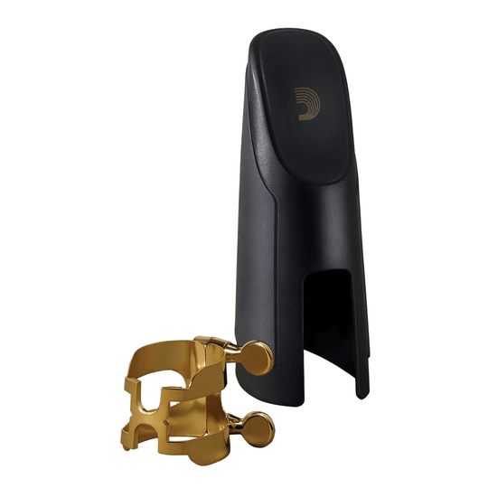 Rico H Ligature for Alto Saxophone w/ Cap - Gold