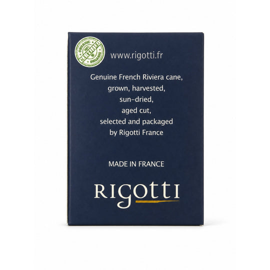 Rigotti Gold Jazz Alto Saxophone Reeds, size 2.5 Medium, back view #strength_2-5 Medium