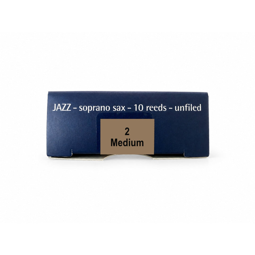 Rigotti Gold Jazz Soprano Saxophone Reeds, size 2 Medium, bottom view #strength_2 Medium