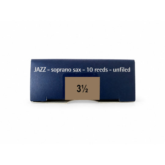 Rigotti Gold Jazz Soprano Saxophone Reeds, size 3.5, bottom view #strength_3-5