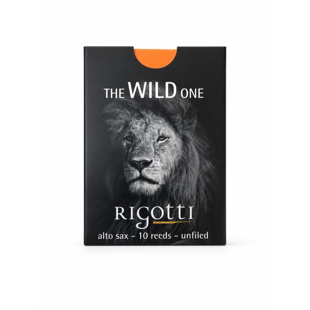 Rigotti Wild Alto Saxophone Reeds, size 2.5, front view #strength_2-5