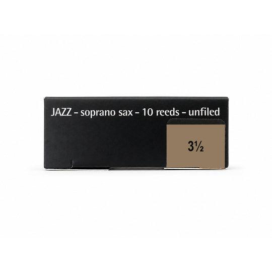 Rigotti Wild Soprano Saxophone Reeds, size 3.5 — box of 10, bottom view #strength_3-5